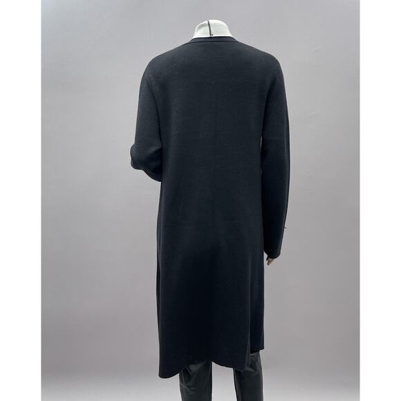 Maxsport Two Tone Open Front Duster Cardigan Sweater Black Women's Size Medium - Picture 4 of 10
